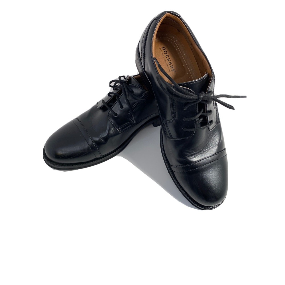 Dockers Black Business Dress Cap Toe Oxford Shoes 90-26264 MENS SIZE 8.5 W